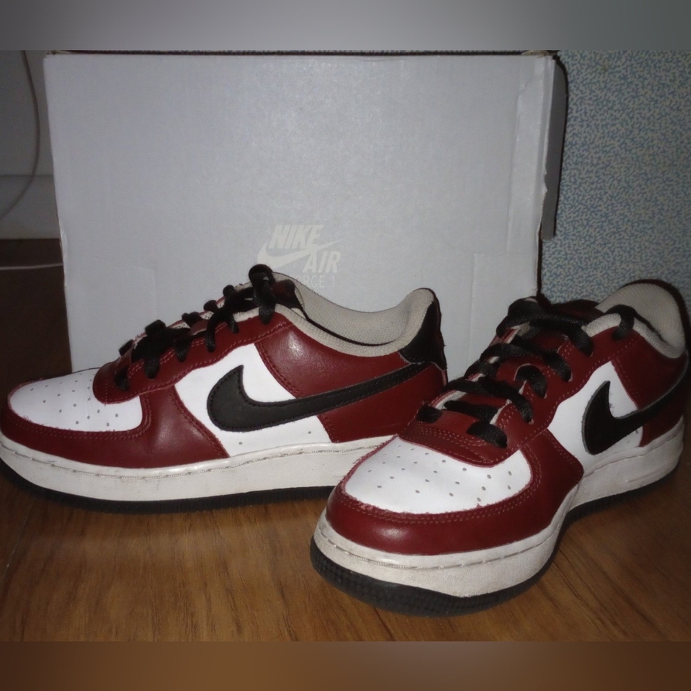 Nike Air Force 1s Burgundy